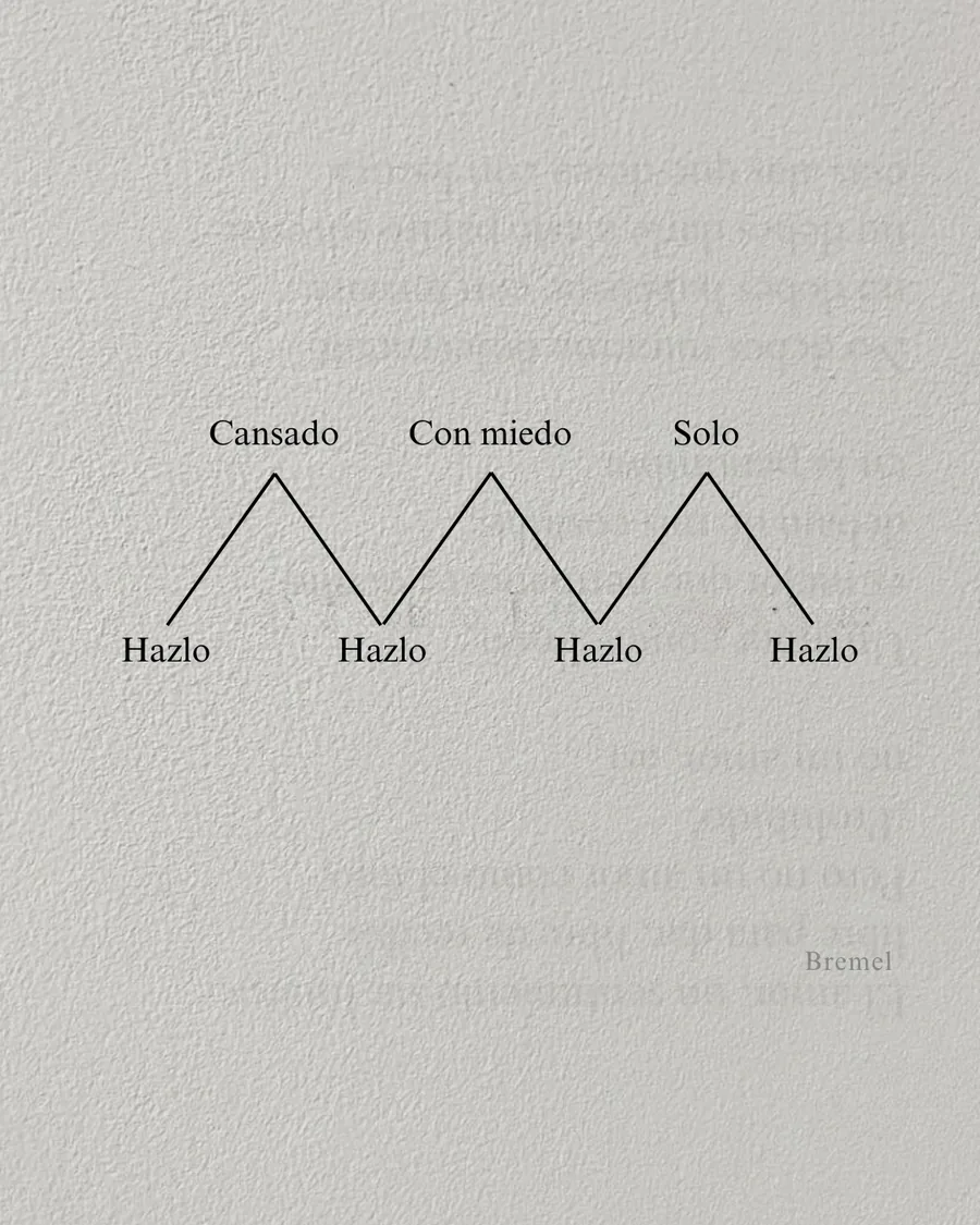 Cansado, hazlo. Con miedo, hazlo. Solo, hazlo.